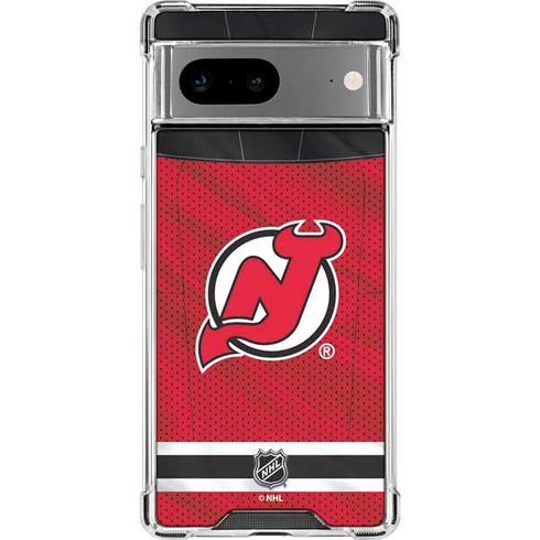 NHL New Jersey Devils Home Jersey Google Pixel 7a Clear Case